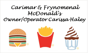 Carimar McDonald's Sponsor