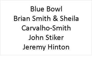 Blue Bowl Smith Smith Stiker Hinton